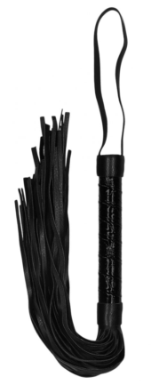 Черная многохвостовая гладкая плеть Luxury Whip - 38,5 см. - 1
