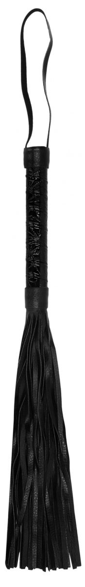 Черная многохвостовая гладкая плеть Luxury Whip - 38,5 см. - 0