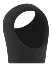 Черное эрекционное кольцо для пениса и мошонки No45 Cockring with Ball Strap - 0
