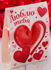Красная романтичная свеча-сердце Люблю - 1