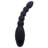 Черный анальный вибростимулятор Lovers Beads - 19 см. - 0