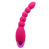 Розовый анальный вибростимулятор Lovers Beads - 19 см. - 0