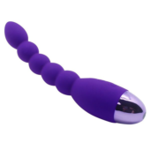 Фиолетовый анальный вибростимулятор Lovers Beads - 19 см. - 2