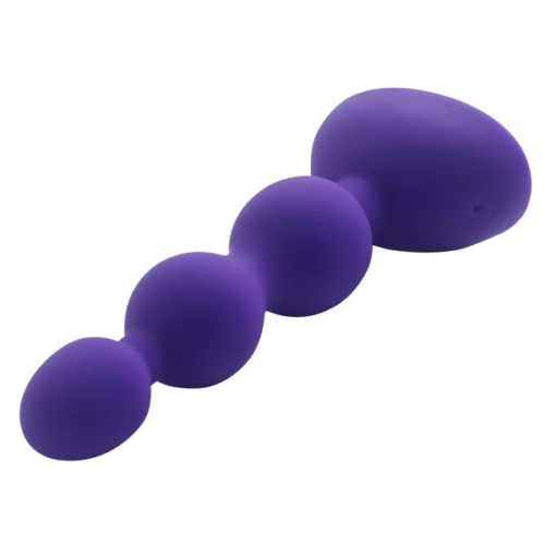 Фиолетовый анальный вибростимулятор Anal Beads S - 14,5 см. - 1