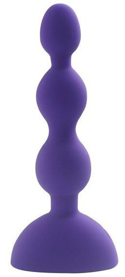 Фиолетовый анальный вибростимулятор Anal Beads S - 14,5 см. - 0
