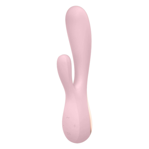 Розовый вибратор-кролик Satisfyer Mono Flex с управлением через приложение - 20,4 см. - 0