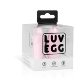 Нежно-розовое виброяйцо LUV EGG с пультом ДУ - 3