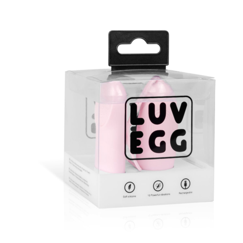 Нежно-розовое виброяйцо LUV EGG с пультом ДУ - 3