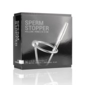 Серебристый уретральный стимулятор Sperm Stopper - 7,5 см. - 1