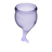 Набор фиолетовых менструальных чаш Feel secure Menstrual Cup - 1