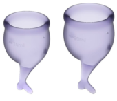 Набор фиолетовых менструальных чаш Feel secure Menstrual Cup - 0