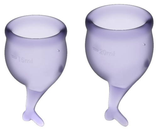 Набор фиолетовых менструальных чаш Feel secure Menstrual Cup - 0