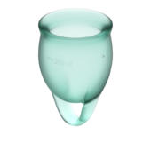 Набор темно-зеленых менструальных чаш Feel confident Menstrual Cup - 2