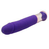 Фиолетовый перезаряжаемый вибратор ECSTASY Deluxe Greedy Dong - 19,5 см. - 1