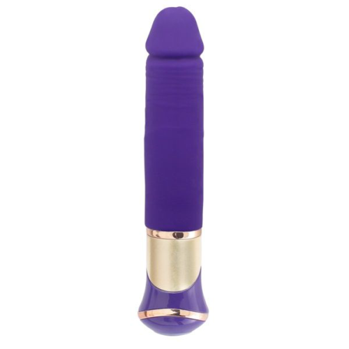 Фиолетовый перезаряжаемый вибратор ECSTASY Deluxe Greedy Dong - 19,5 см. - 0