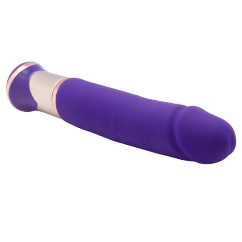 Фиолетовый перезаряжаемый вибратор ECSTASY Deluxe Greedy Dong - 19,5 см. - 2