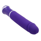 Фиолетовый силиконовый вибратор ECSTASY Greedy Dong - 19 см. - 1
