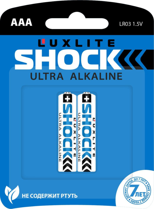 Батарейки Luxlite Shock (BLUE) типа ААА - 2 шт. - 0