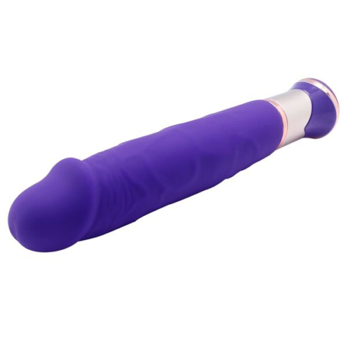Фиолетовый вибратор ECSTASY Deluxe Rowdy Dong - 21,5 см. - 1
