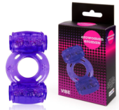 Фиолетовое эрекционное кольцо в двумя вибропулями - 1