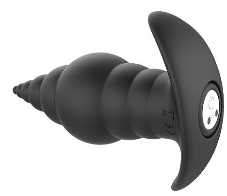 Черный анальный вибромассажер REMOTE ANAL TURRID - 12,7 см. - 2