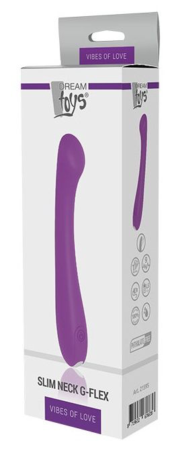 Фиолетовый вибромассажер SLIM NECK G-FLEX - 17,7 см. - 1