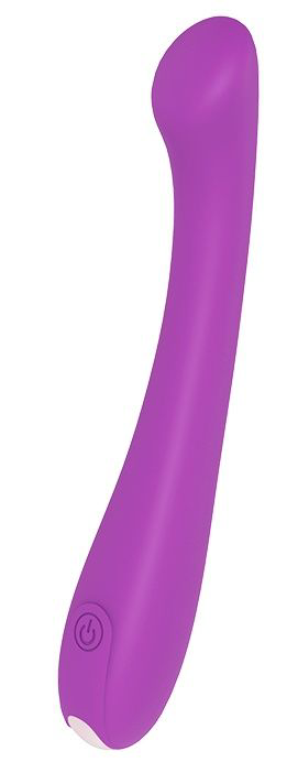 Фиолетовый вибромассажер SLIM NECK G-FLEX - 17,7 см. - 0