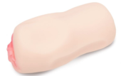 Телесный реалистичный мастурбатор-вагина с розовыми губками - 1