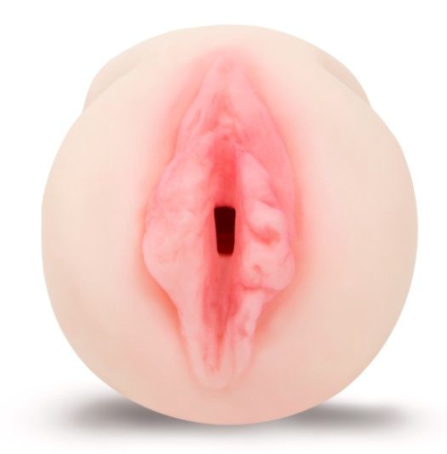 Телесный реалистичный мастурбатор-вагина с розовыми губками - 0