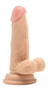 Телесный фаллоимитатор Realistic Cock 6 With Scrotum - 15 см. - 0