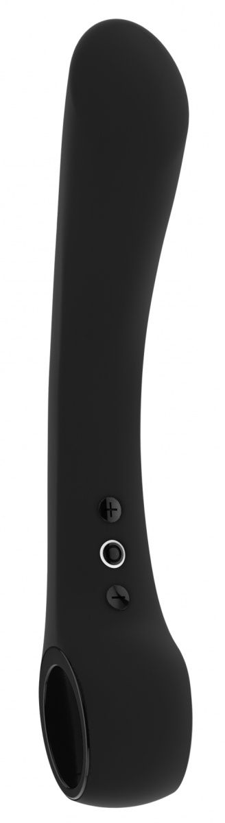 Черный гибкий вибромассажер Ombra - 21,5 см. - 1