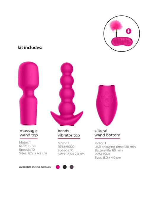 Розовый эротический набор Pleasure Kit №3 - 2
