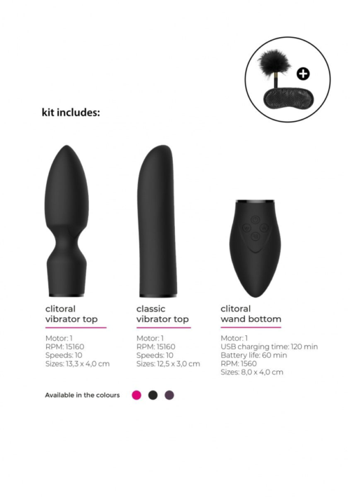 Черный эротический набор Pleasure Kit №4 - 4