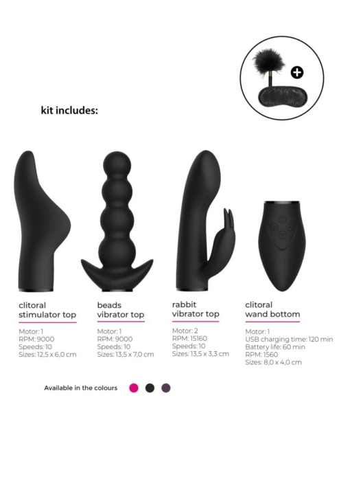 Черный эротический набор Pleasure Kit №6 - 1
