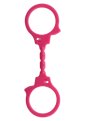 Розовые эластичные наручники STRETCHY FUN CUFFS - 0