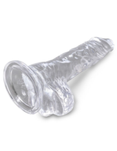 Прозрачный фаллоимитатор King Cock Clear 4 Cock with Balls - 12,7 см. - 2