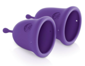 Набор из 2 фиолетовых менструальных чаш Intimate Care Menstrual Cups - 1