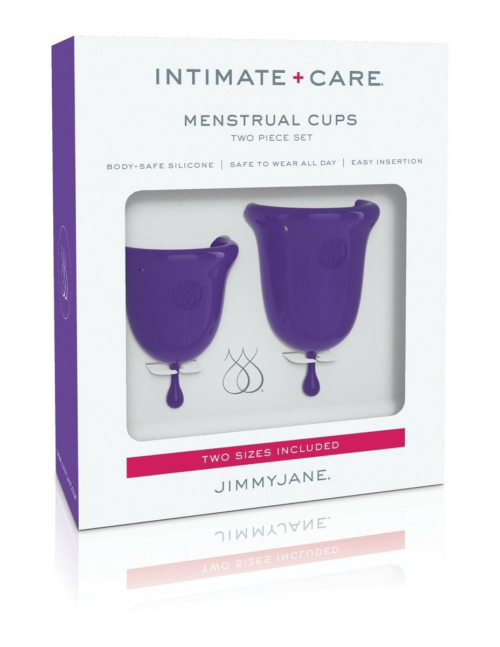 Набор из 2 фиолетовых менструальных чаш Intimate Care Menstrual Cups - 2