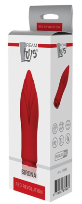 Красный клиторальный стимулятор SIRONA - 10 см. - 1