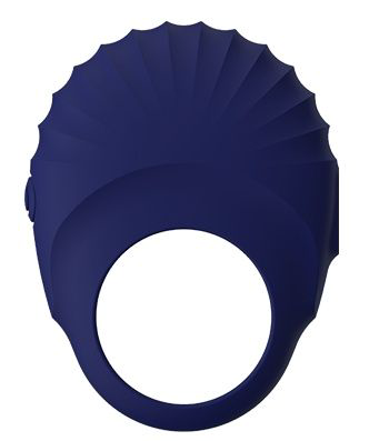 Синее эрекционное виброкольцо PALLAS - 0