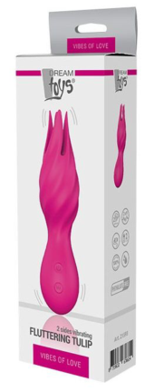 Розовый клиторальный стимулятор FLUTTERING TULIP - 14,5 см. - 2
