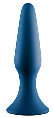 Синяя анальная пробка METAL BALL BUTT PLUG - 15 см. - 0