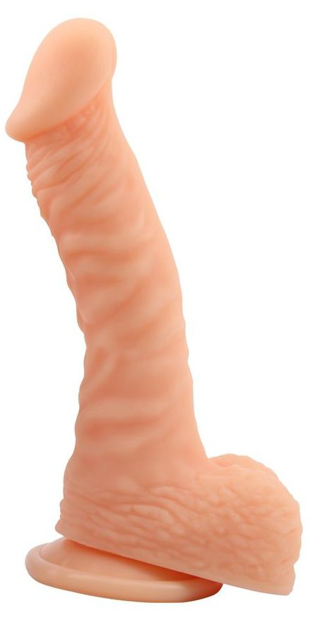 Телесный реалистичный фаллоимитатор Naked Legend на присоске - 19,5 см. - 0