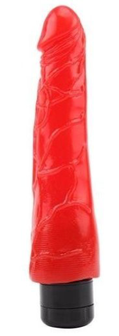 Красный реалистичный вибратор Hot Storm Devilish X3 - 23,2 см. - 0