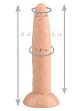Телесный конический анальный фаллоимитатор - 23 см. - 1