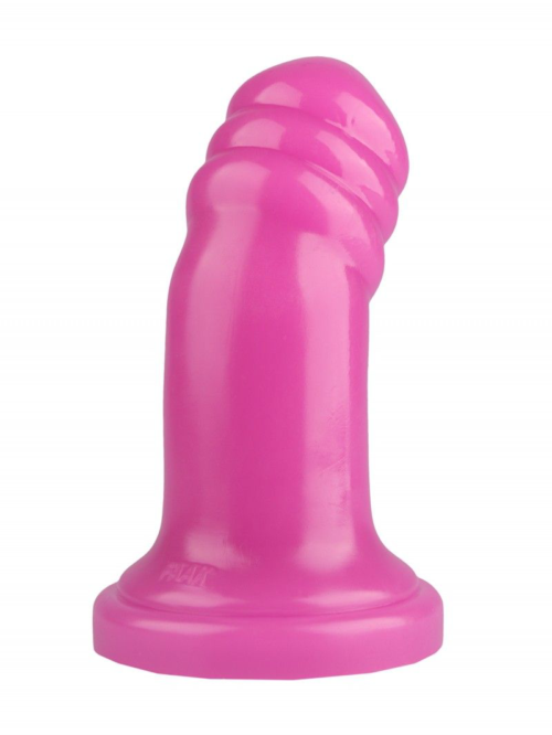 Розовая реалистичная анальная втулка с широким основанием - 18,5 см. - 3