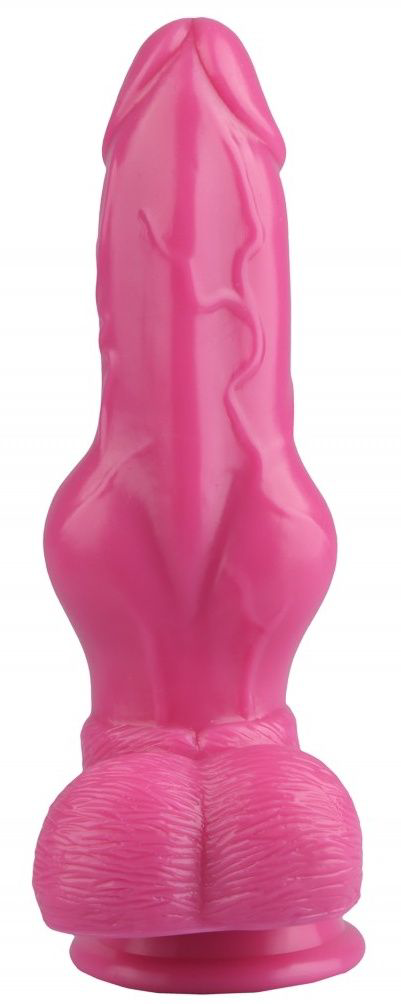 Розовый анальный фаллоимитатор-реалистик - 21 см. - 0