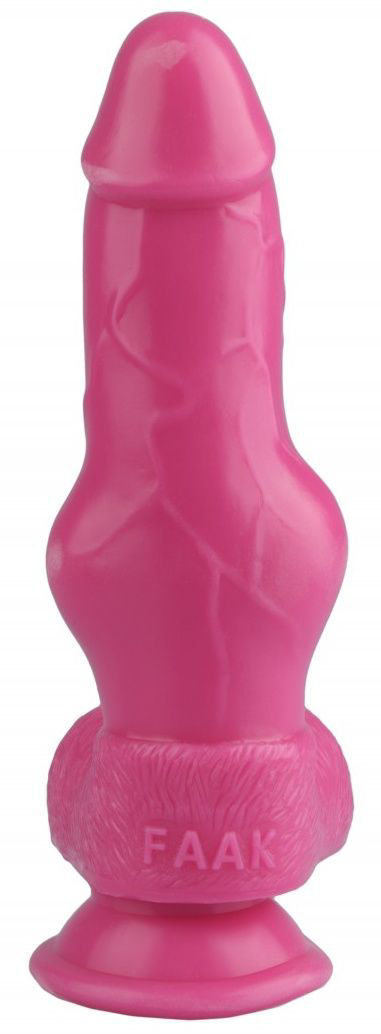 Розовый анальный фаллоимитатор-реалистик - 21 см. - 4