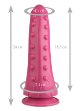 Розовый анальный фаллоимитатор - 24 см. - 1