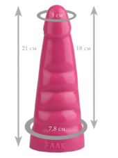 Розовая анальная втулка с шипиками - 21 см. - 1